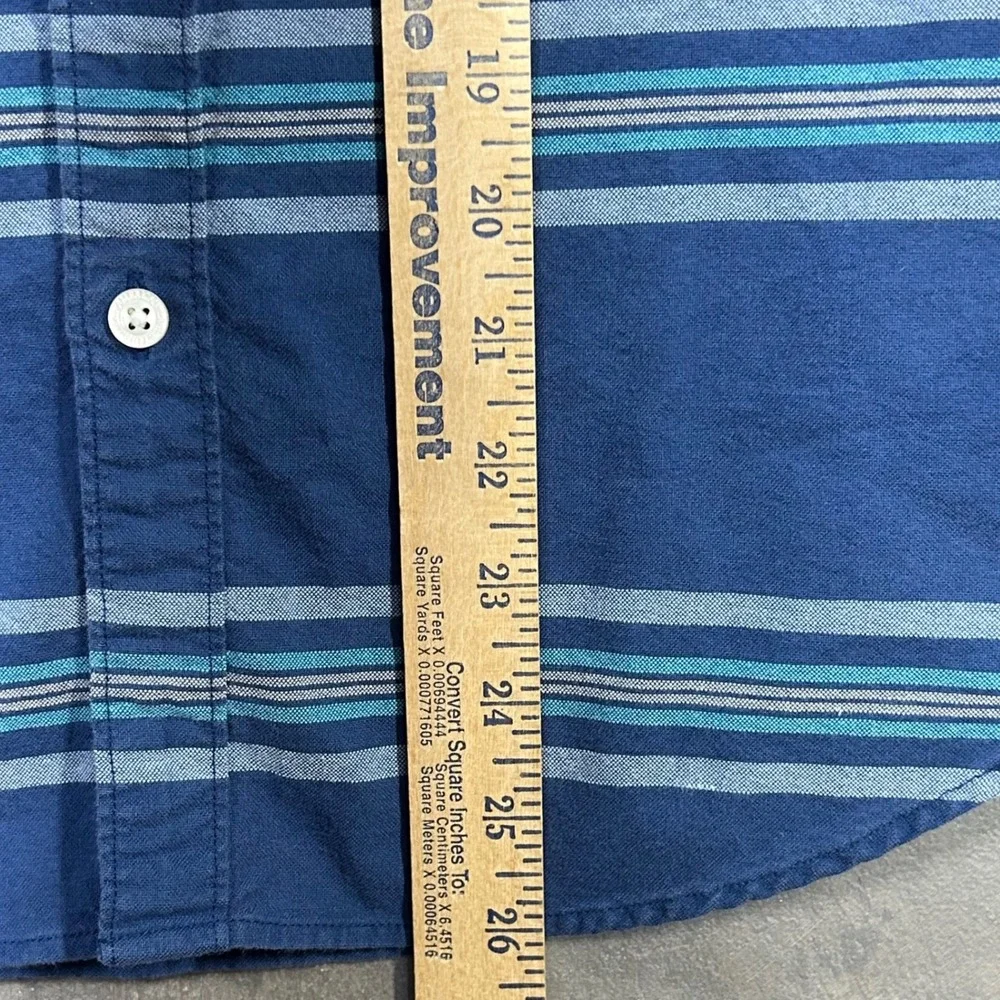 American Eagle Outfitters Mens‎ Striped Button Down Shirt Medium Soft Blue